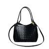 2024 Fall/Winter Women's Leather Braided Basket Bag - Handheld & Crossbody