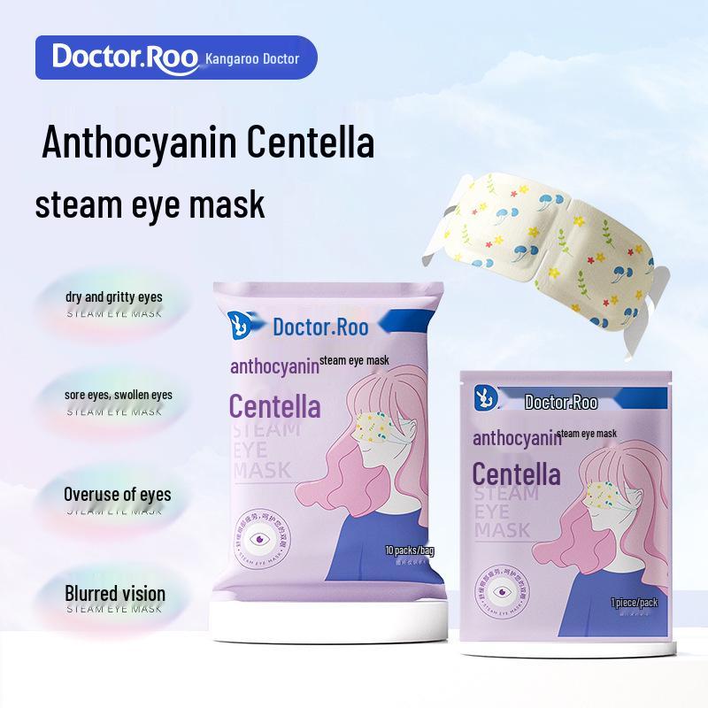 Kangaroo Doctor Self-Heating Steam Eye Mask with Lutein and Anthocyanin for Eye Fatigue Relief