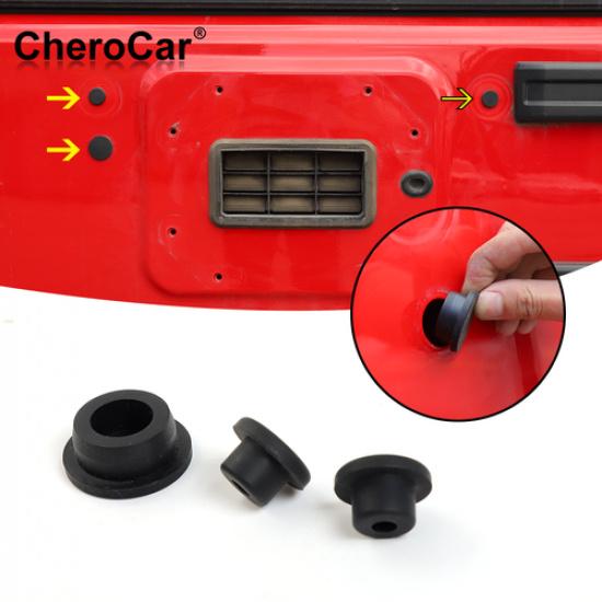 3X Tailgate Plug Set Spare Tire Carrier Delete Rubber For Jeep Wrangler JK 07-17