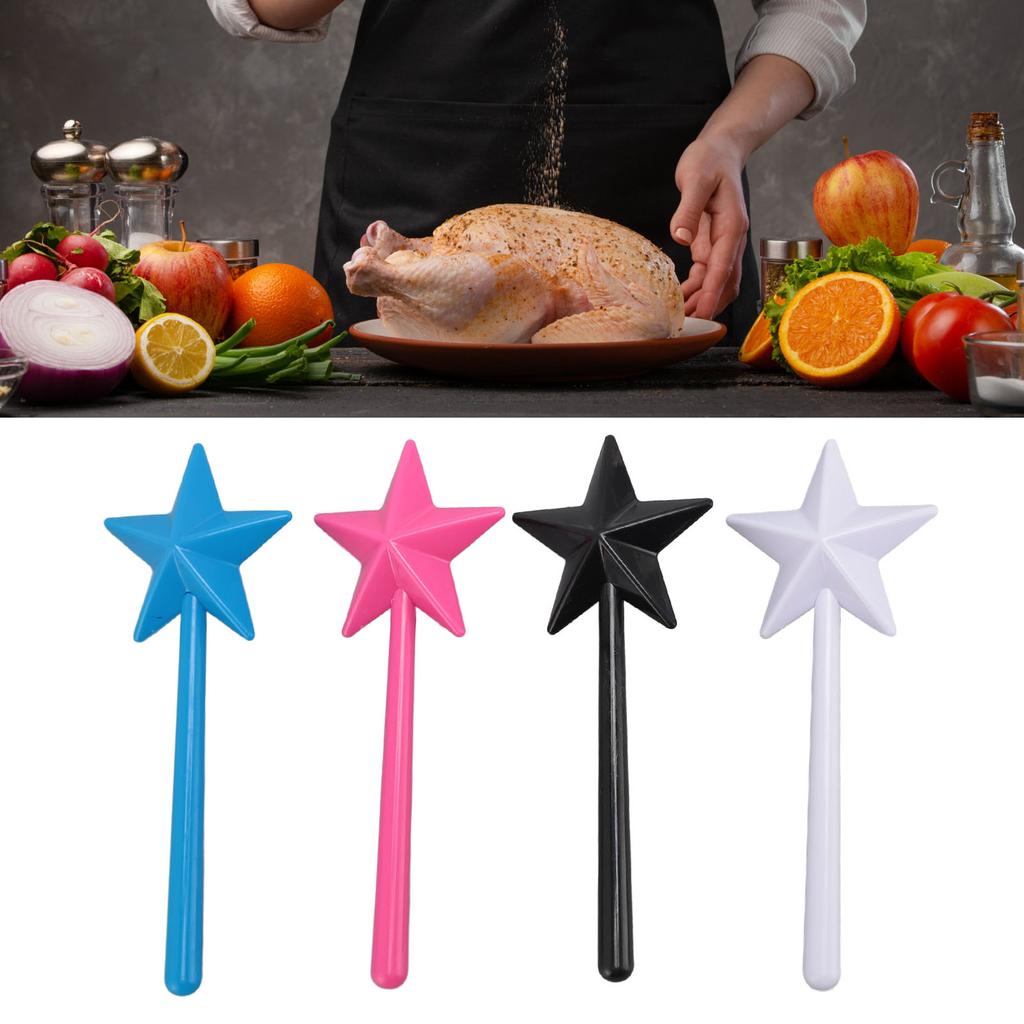 Stick de sare drăguț în formă de stea Multifuncțional reîncărcabil portabil cu 3 găuri mici Baghetă de sare pentru piper negru