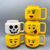 Creative Personality Cute Expression Ceramic Mug | Little Figure Head with a Smiling Face | Unique Gift Cup for Drinking Water.
