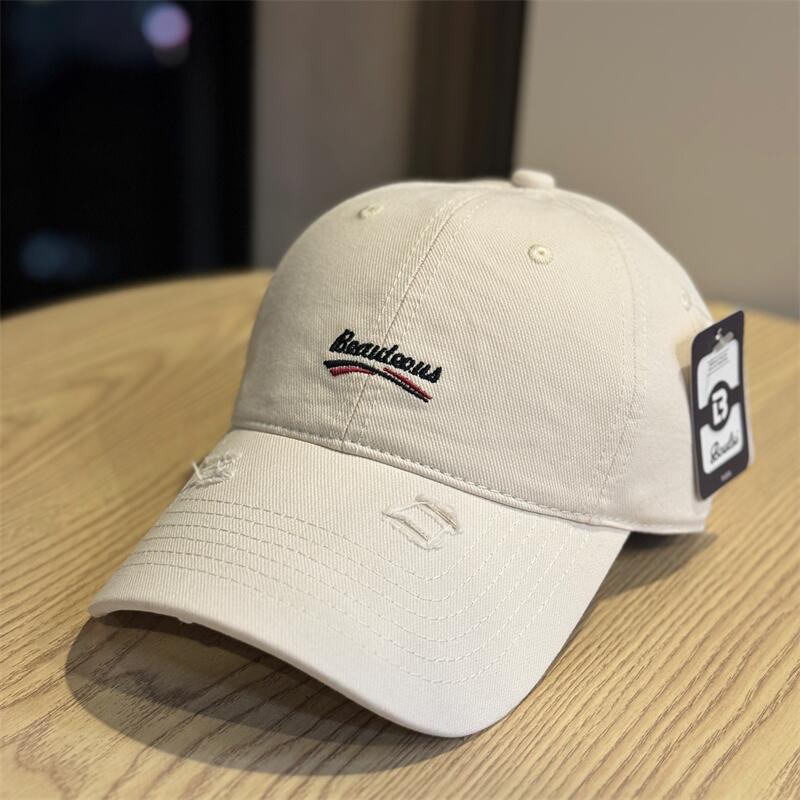 Small letter washed baseball cap female street youth couple casual tide tie college style baseball cap male
