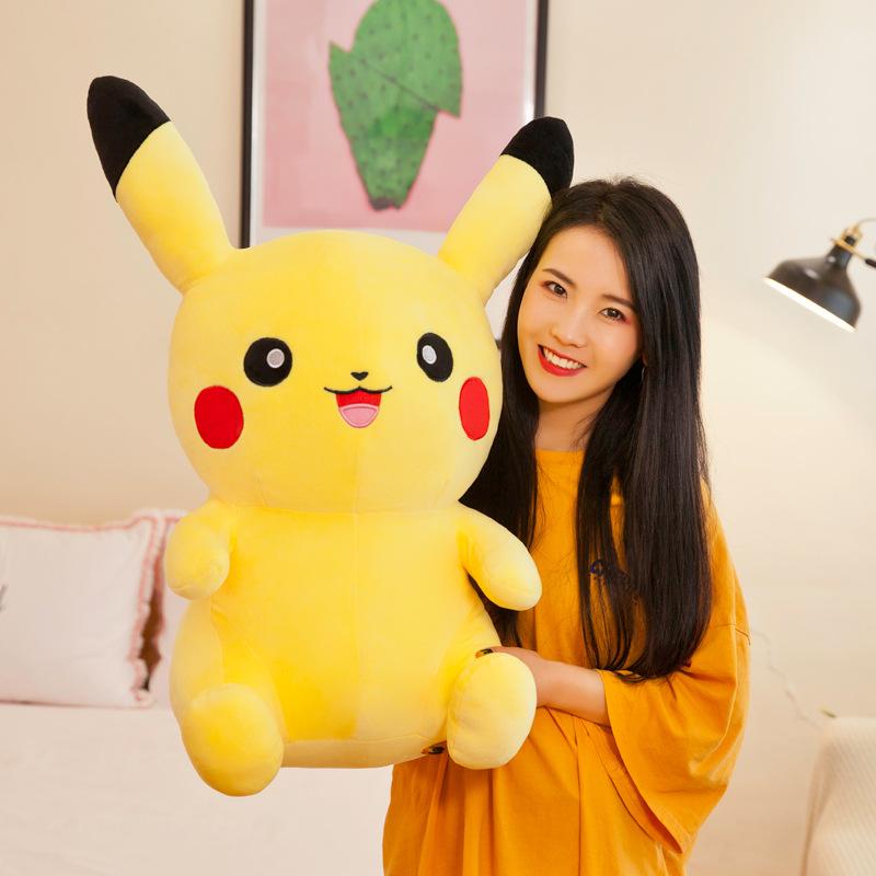 

Cute Pikachu plush toy digital baby doll large Bikachu doll rag doll throw pillow gift female 30Cm