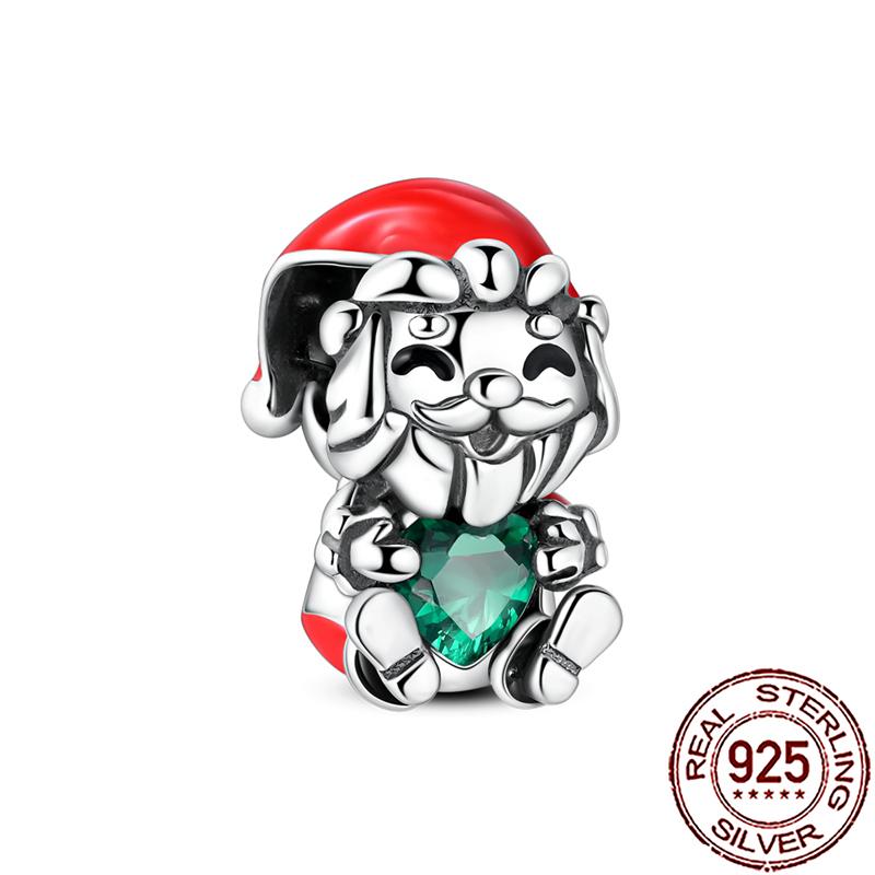 Novos Berloques de Cobre de Natal Papai Noel Berloques para Pulseira Corrente Cobra Colar Feminino Joias Diy