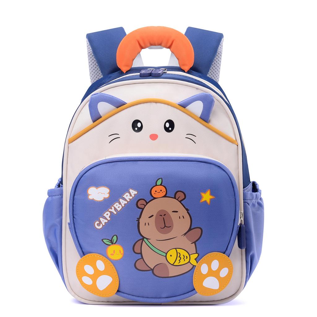 Schoolbag new first grade cartoon children's schoolbag cute cartoon capybara backpack bag lightweight primary school sports backpack