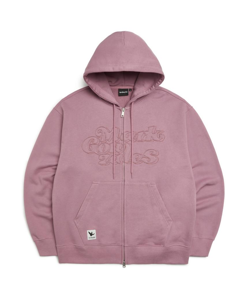 Mark Gonzales Mg Applique Zip-Up Hoodie - Indi Pink