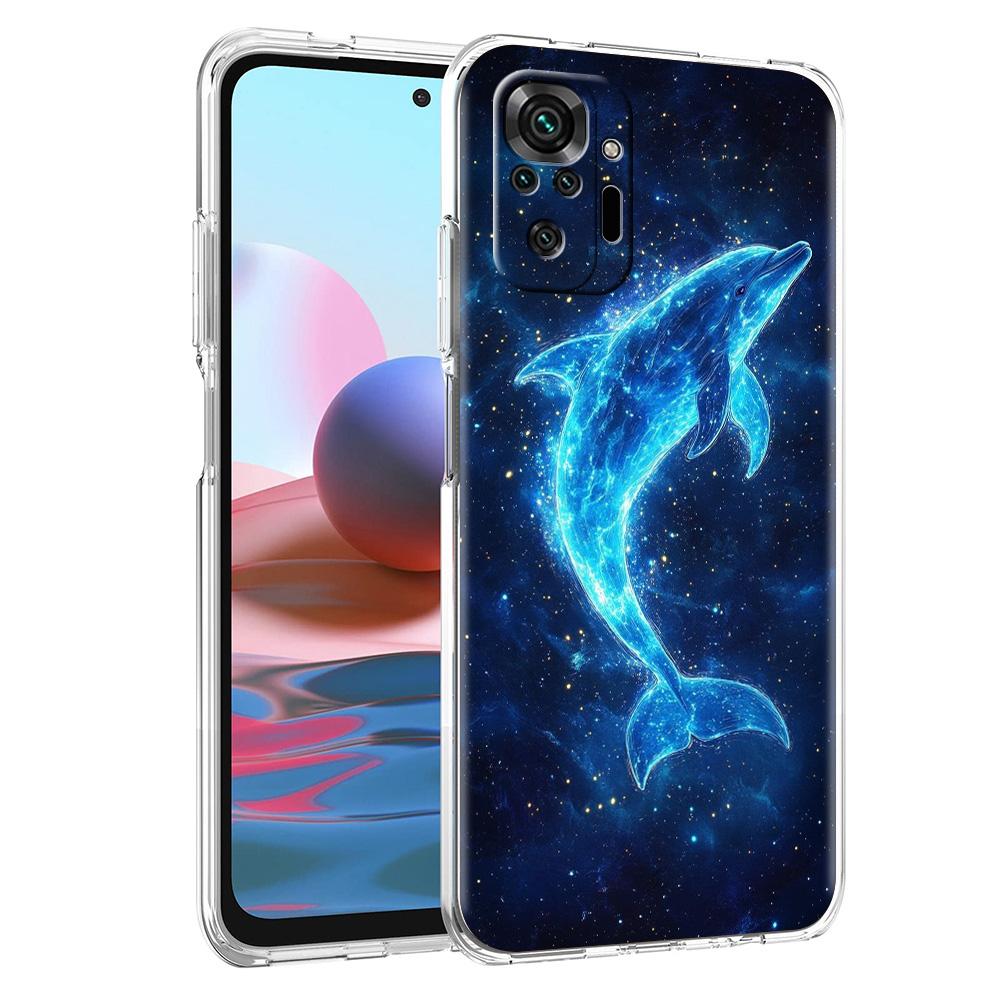 Phone Case For Xiaomi Redmi Note 15 14 5G 13 12 10 11 Pro Plus 4G 14C 13C 12C Soft TPU Cover Ocean Dolphin