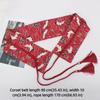 Trendy Floral Printed Swan Corset Belt Wide Slim Fit Corset Waistband Retro Luxury Kimono Belt for Women
