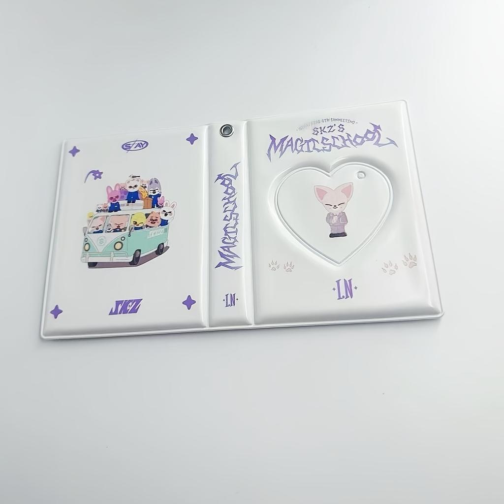 1pc STRAY KIDS Photo Card Storage Album, SKZ's MAGIC SCHOOL Themed Stylish Photo Album, PU Collectible Binder for Fans