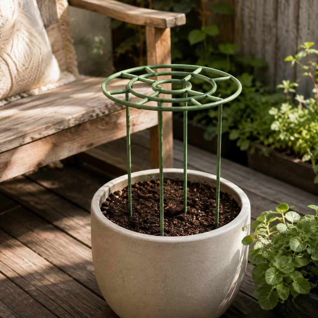 2 Pieces Coated Plant Trellis Rust-Resistant Iron Support with Pointed