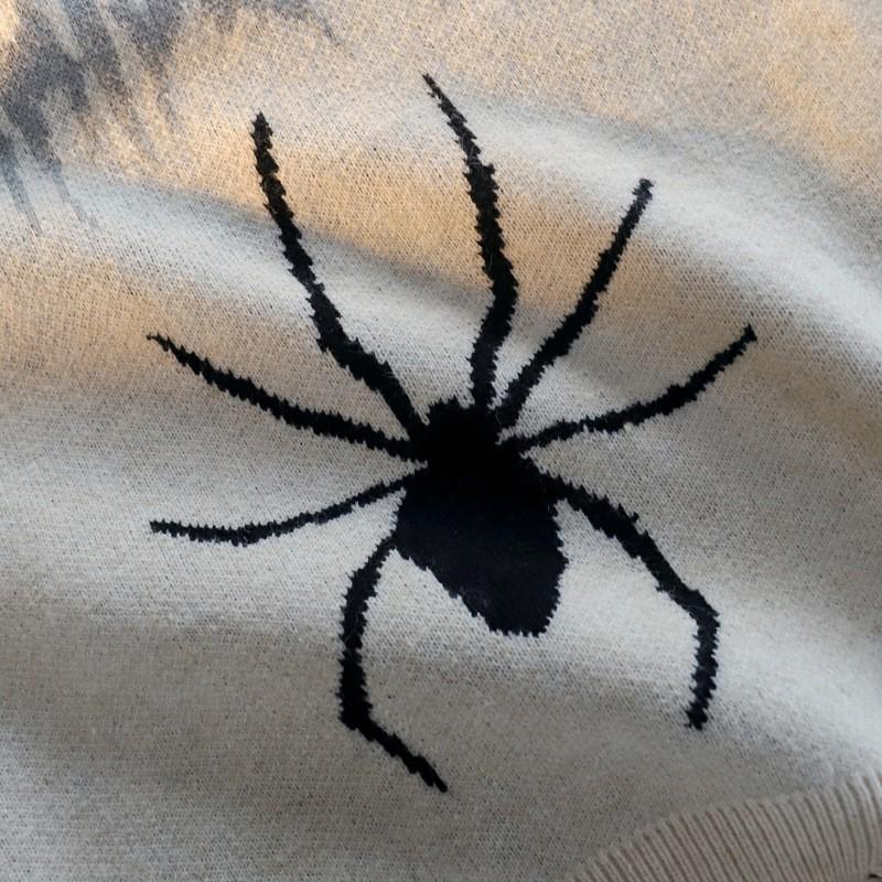 Unisex Streetwear Strickpullover mit Used-Design Jacquard Lockerer Schnitt Herbst