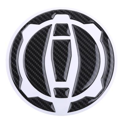 Carbon Fiber Motorcycle Gas for Tank Caps Pad Cover Sticker Decals Diameter 12cm/4.72-inch for Z900 Z400 Ninja 400