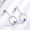 Umcho Echte natürliche Amethyst 925 Sterling Silber Tropfen Ohrringe Hochzeit Schmuck Geburtsstein Ohrringe für Frauen Muttertagsgeschenk