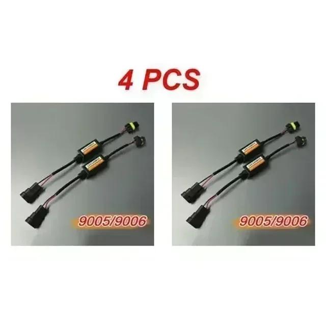 1/4pcs LED Canbus Decoder Adapter For H1 H4 H7 H11 9005 9006 9012 Anti-Flicker Harness Bulbs Resistor Warning Error Canceller