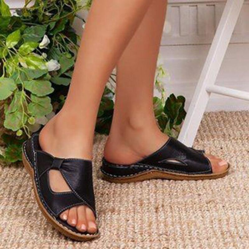 Large Size Cool Slippers Women's Spring and Summer New Flat-bottomed Outer Slippers Women