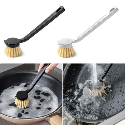 Oil Free Pot Brush Plastic Long Handle Cleaning Brush NEW Dishwashing Brush Housework
