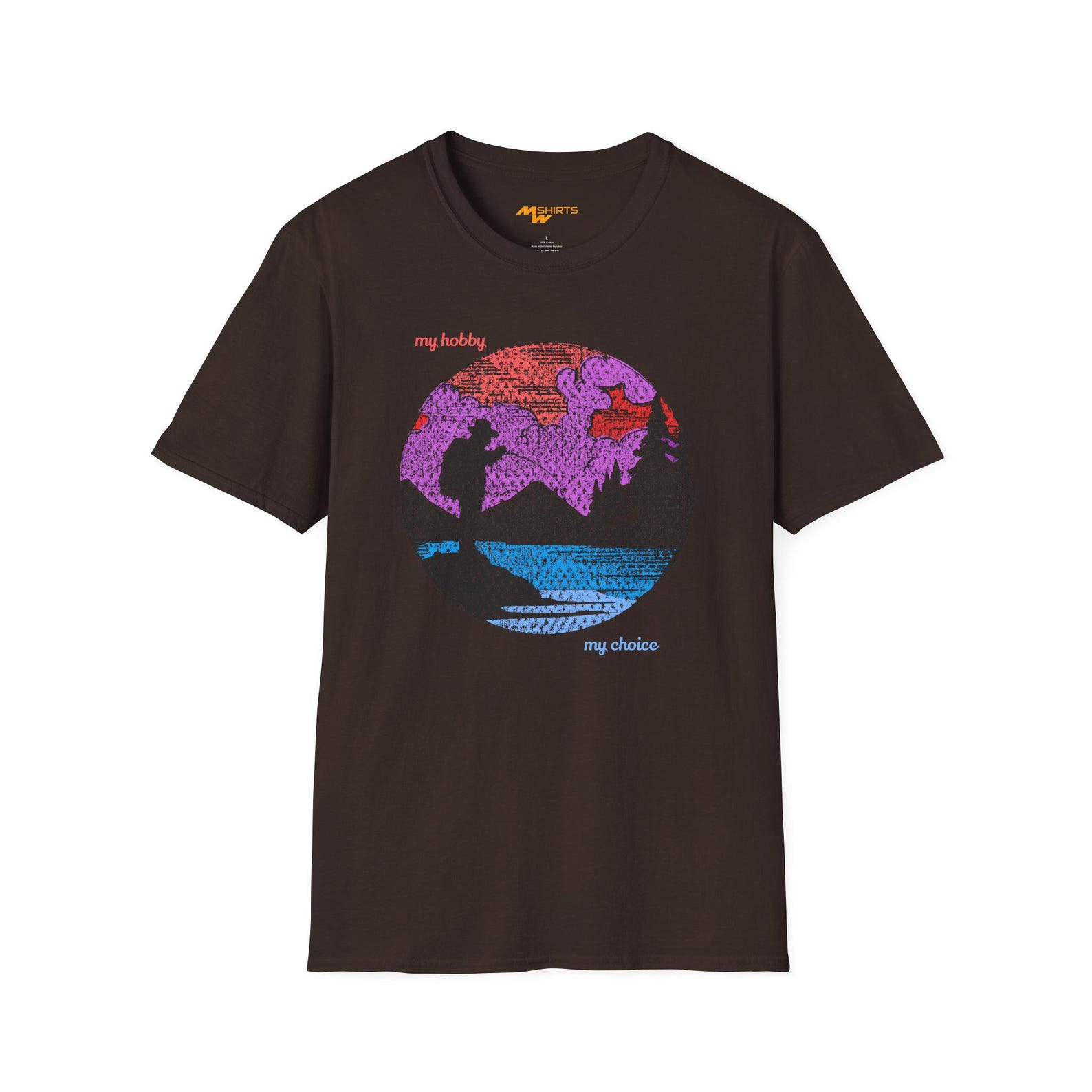 Passionate  My Hobby, My Choice  Sunset Angler Tee/ Unisex Softstyle T-Shirt 4XL