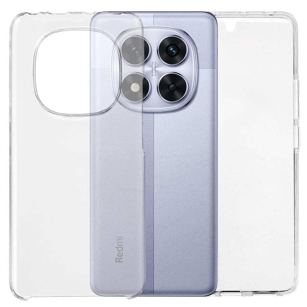 Pour Xiaomi Redmi Note 14 Pro+ 5G/14 Pro 5G/Poco X7 5G Coque Cadre TPU Arrière Acrylique Transparent Housse de Téléphone avec Film PET