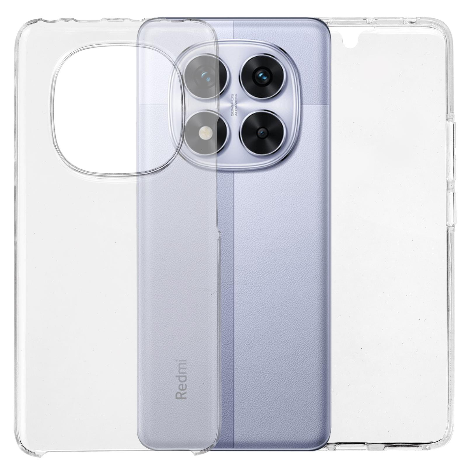 

For Xiaomi Redmi Note 14 Pro+ 5G/14 Pro 5G/Poco X7 5G Case TPU Frame Clear Acrylic Back Phone Cover with PET Film Style A