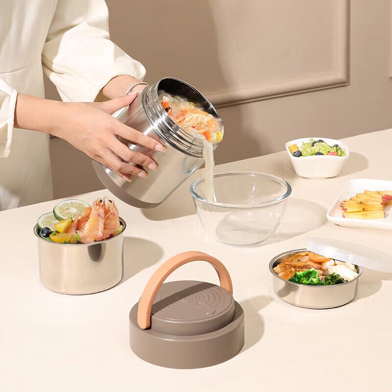 Meichu 1.4L 304 Stainless Steel Double-Layer Insulated Lunch Box