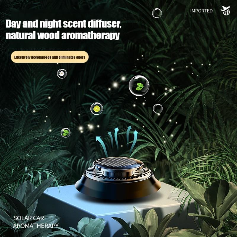 Solar Car Aromatherapy Ornament Car Essential Oils Diffusers Long Lasting Rotating Deodorizing Interior Accessories