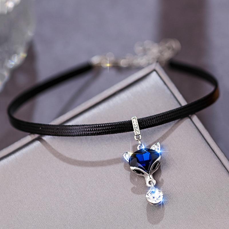 Sexy Fox Pendant Necklace, Trendy Women's Neck Collarbone Multi-loop Chain, Simple Short Neck Strap, Elegant