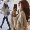 Imitation Rex Rabbit Plush Fur Jacket Women's Autumn and Winter New Small Furry Top