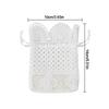 3pcs White Lace Drawstring Gift Bags Jewelry Bags for Wedding Favors Birthday Party Christmas Cookie Candy Snack Packaging Decor