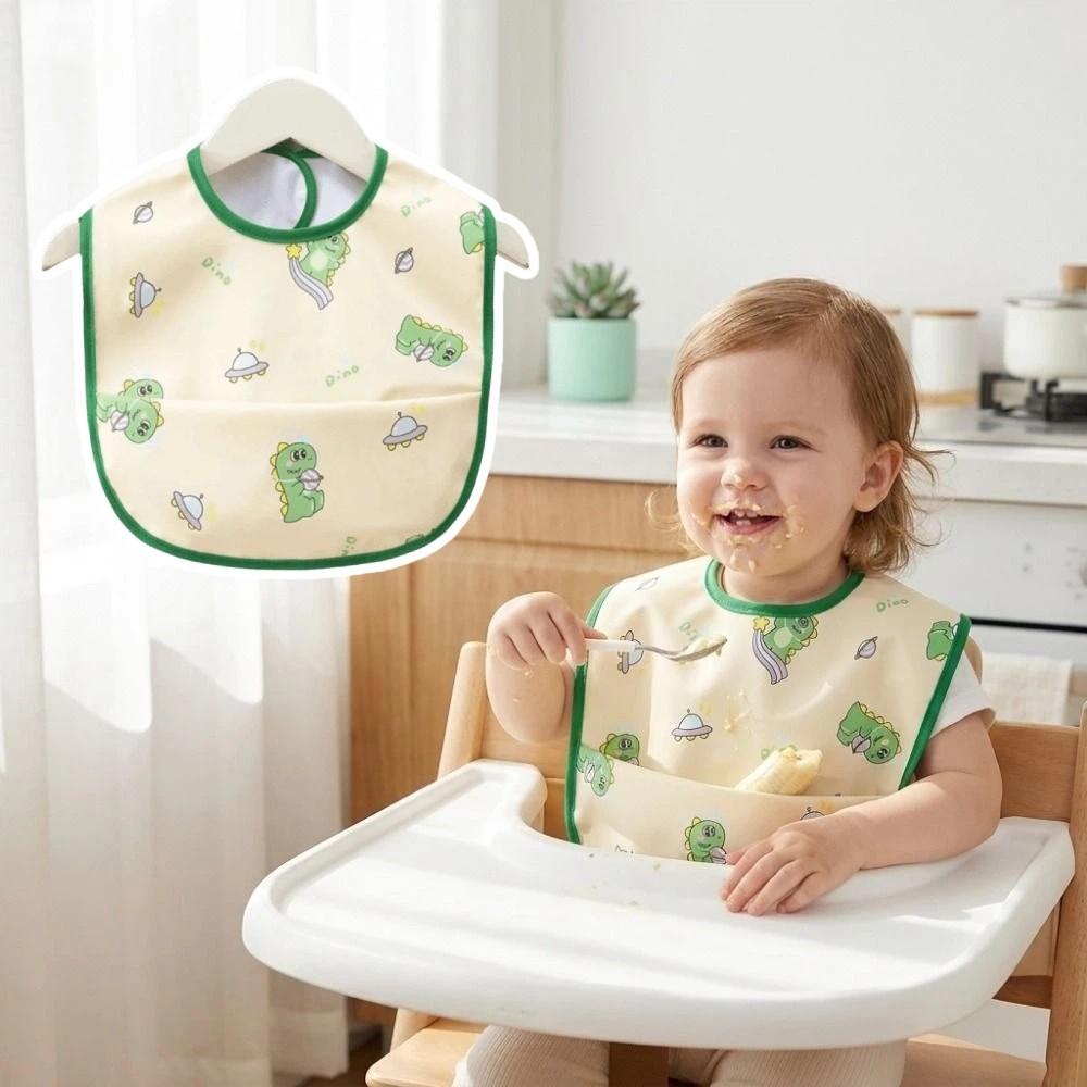 Waterproof Toddlers Feeding Apron Adjustable Baby Apron Baby Feeding Bib  Baby Feeding Stuff