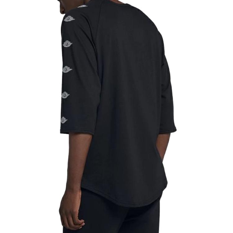 Jordan T Shirts Men's Black Crew Neck Moderate Straight Fit AA1912-010