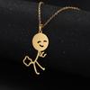 Dreamtimes Fun Pendant Necklace Men's Stainless Steel Funny Hip Hop Fart Jewelry Pendant Party Children's Gift