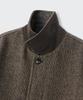 Musinsa Standard Wool Blend Tweed Oversized Half Balmacaan Coat [Brown]