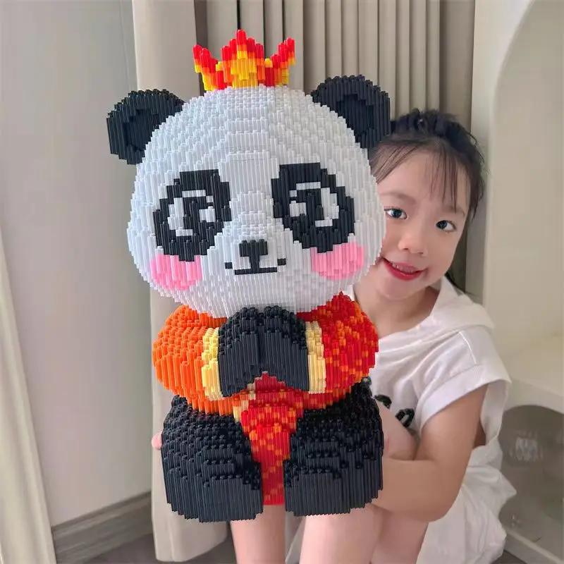 Giant Panda Building Blocks Cute Little Panda Small Particle Children's Puzzle Assembly Toys Birthday Gift Ornament