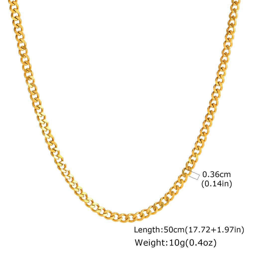Women's Chain Necklace Waterproof Gold Plated Multi-style Single Bead Chain Layering Jewelry Stainless Steel Tarnish Free