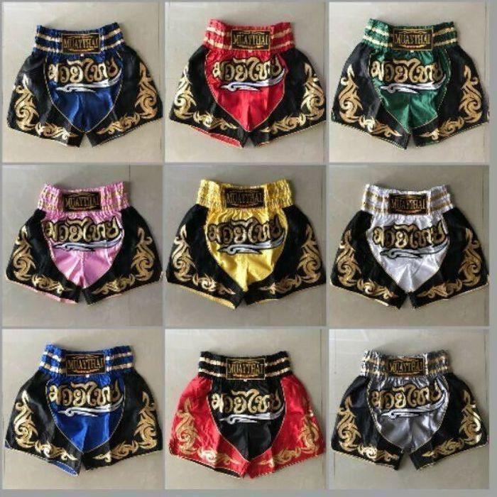 Short de Boxe - Traditionnel THAI - Muay Thai - Kickboxing - Tailles Enfants et Adultes