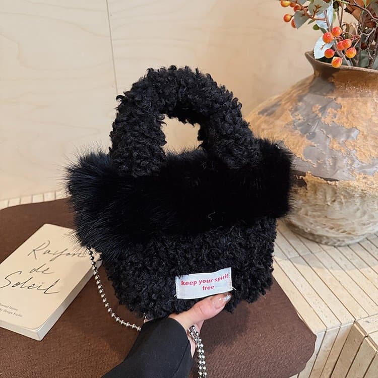 Women's Plush Mini Handbag Shoulder Bag
