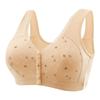 Elegant Plus-size Front-opening Bra for Middle-aged and Elderly Mothers, with Thin Cup, Breathable and Wire-free… More