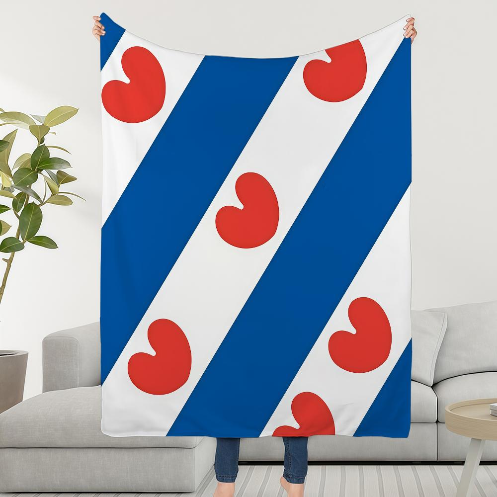 Nation Netherlands Friesland Province Blanket Throw Super Cosy Plush Living Room Sofa Couch Childish Birthday Gifts