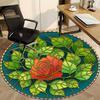 1pc Rose Stained Glass Chair Carpet for Office  Machine Washable Rug for Office,  Good Gift for Family or Friends Yy251225201