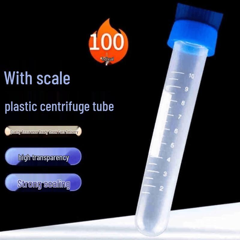 Aokewen 10ml Round Bottom Centrifuge Tubes with Screw Caps