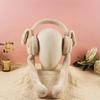 Cartoon Bunny Ear Warmers Plush Knitted Stretchable Polyester Ear Muffs Reusable Cozy Ear Covers for Winter Hand Wash Care