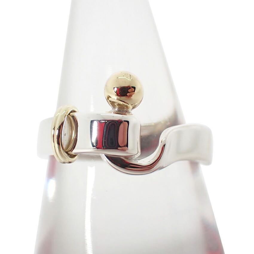 

TIFFANY 925/750 Hook & Eye Ring/Size 12/g528-66