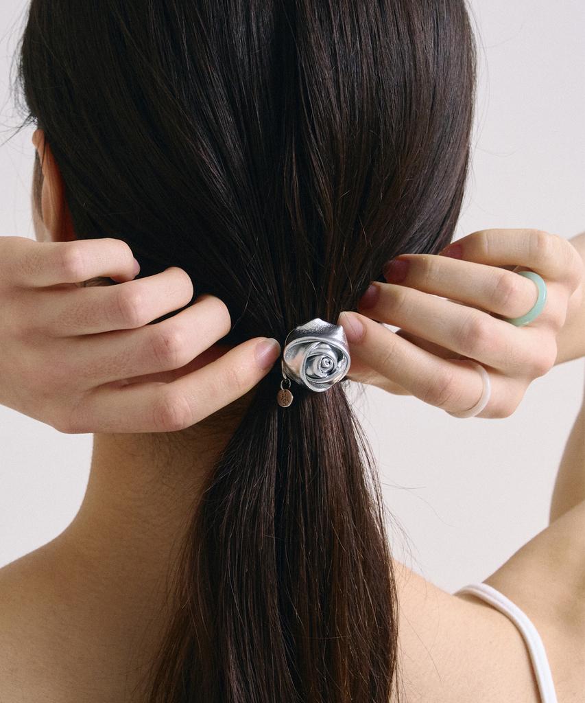 Has Hsu016 Mini Leather Rose Hair Tie