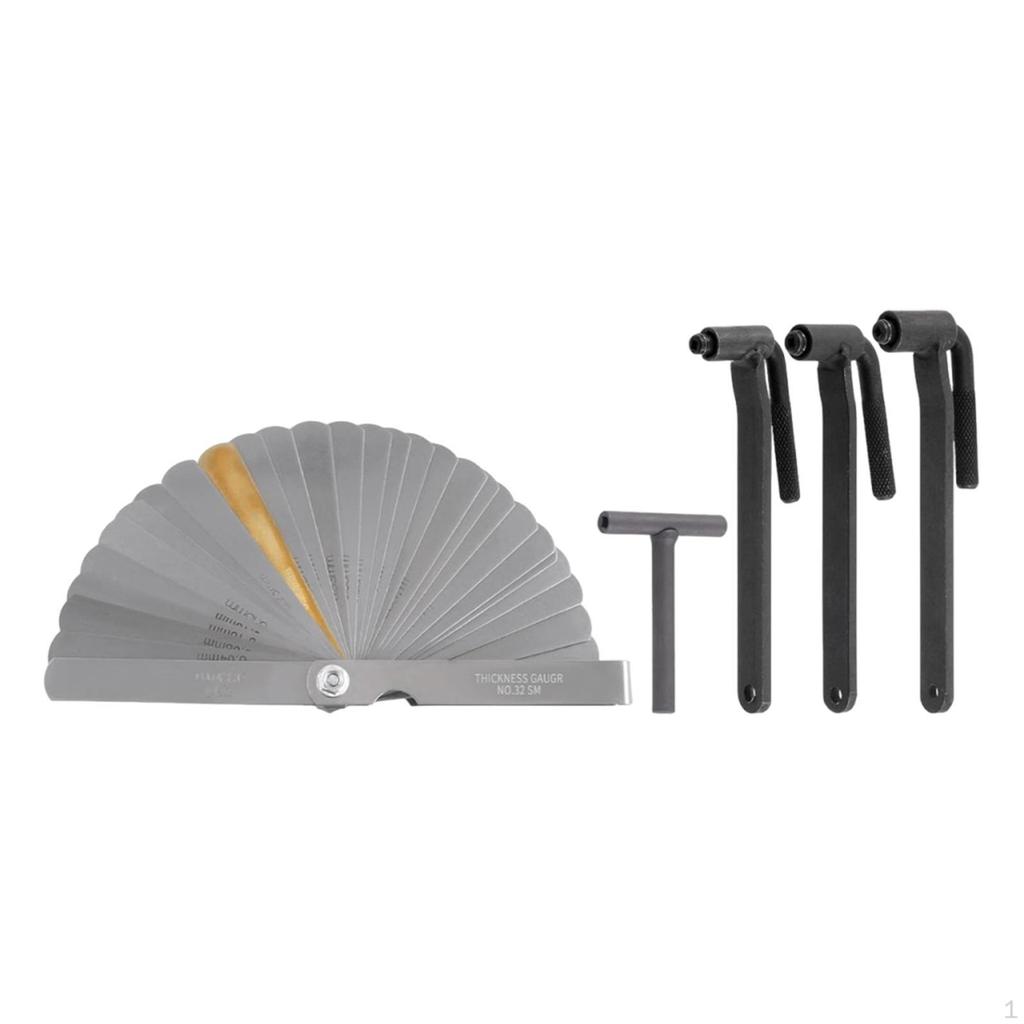 Feeler Gauge Tool Double Marked for Thickness/Wide Sizes Automotive Metal Metric Measurement