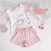 Girls Summer Cartoon Short Sleeve 2 Piece Pajama Set Cute and Stylish