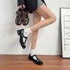 Grape Mother Internet Celebrity New Mary Jane Shoes Women Wear High Sense Hollow Niche Design Retro Single Shoes Women Fashion