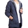 Knitting Thick Hoodie Zip Hooded Men's Sweaters Autumn Winter Warm Cashmere Wool Zipper Pullover