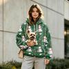 Unisex Athletic Hoodie with and Dog Pouch, Long Sleeve Pullover Sweatshirt