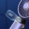 LED Digital Display Rechargeable Fan 90° Adjustable Mini Fan Folding Fan  Handheld Use