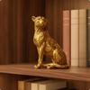 MetalLook Resin Animal Ornament | EyeCatching Decorative Focal Point, Finish Leopard Ornament, for